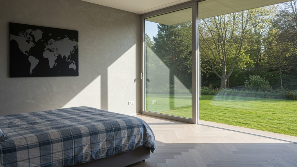 baie vitree coulissante et fixe pvc blanc